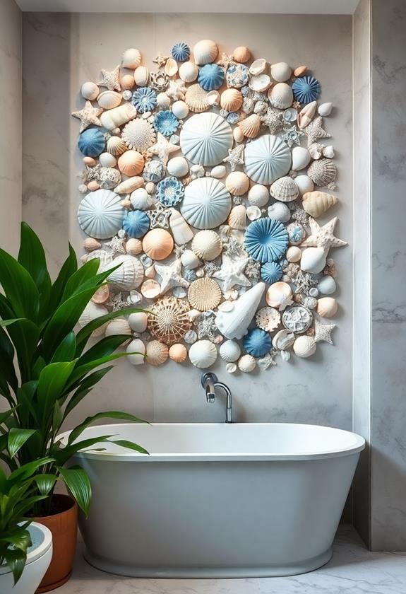 decorative seashell wall art