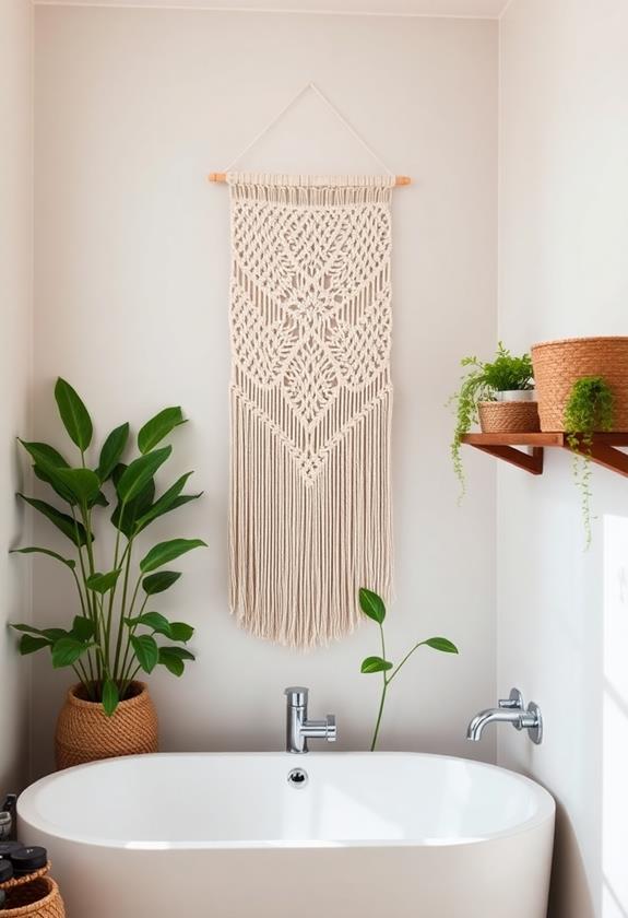 handcrafted macram wall decor