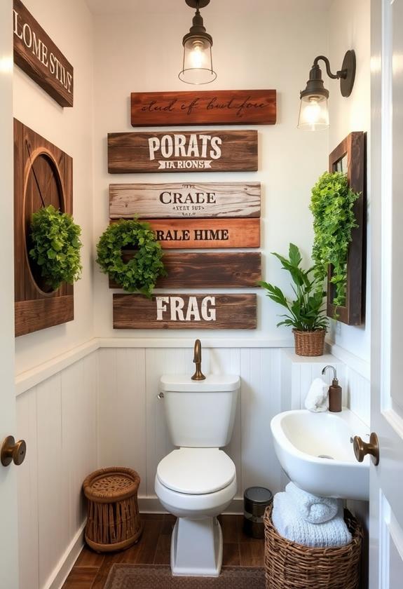 handcrafted rustic wooden signs
