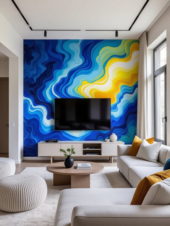 artistic mural enhances ambiance