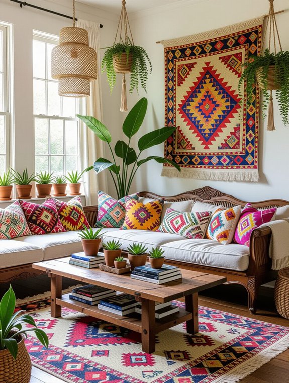 bohemian living room essentials