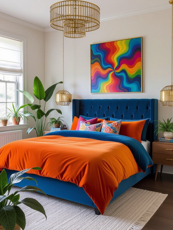 bold colorful bedroom transformation