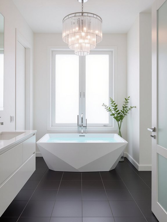 bold geometric bathroom design