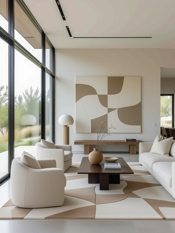 bold geometric pattern accents