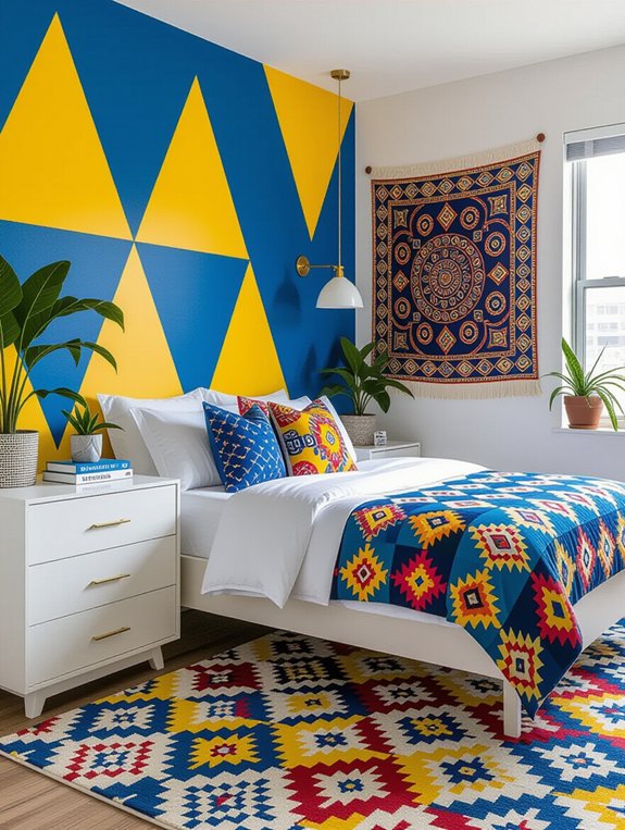 bold patterns enhance dorm