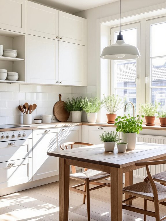 bright airy scandinavian kitchen