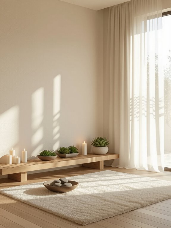 calm natural clutter free space