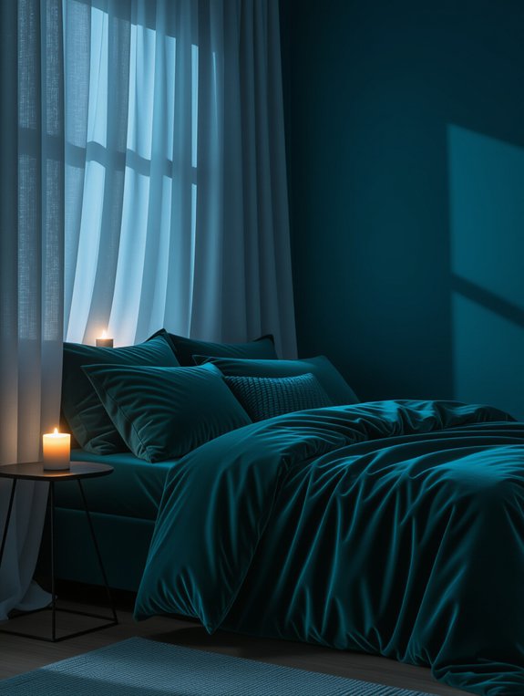 calming dark teal sanctuary