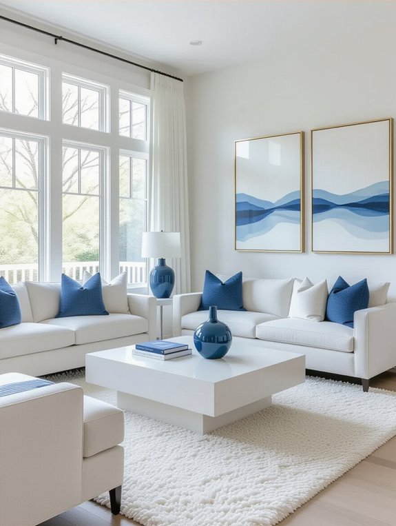 calming minimalistic living space