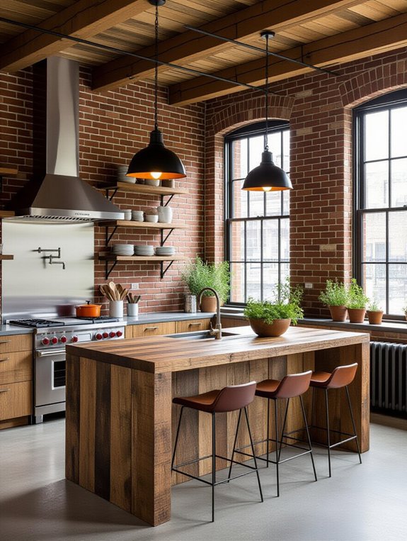chic industrial kitchen design