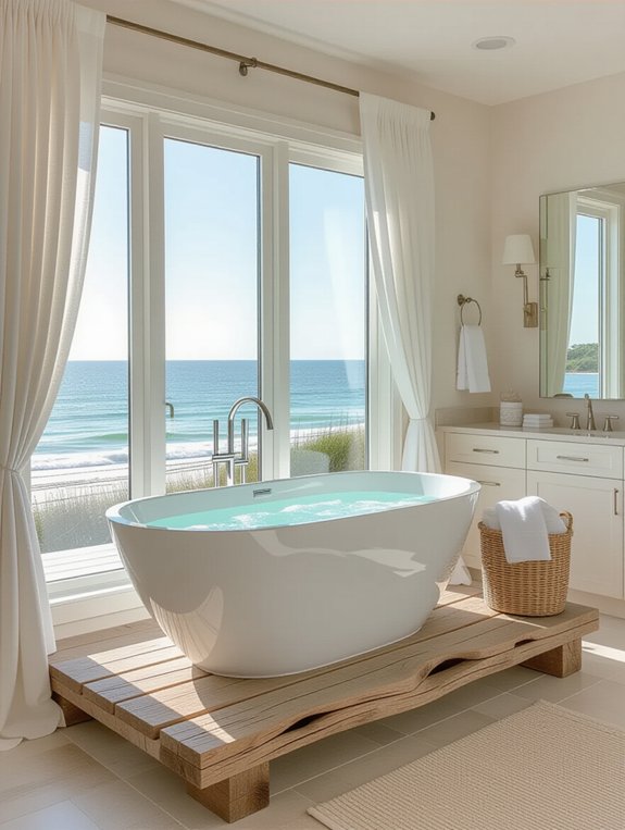 coastal inspired bathroom tranquility