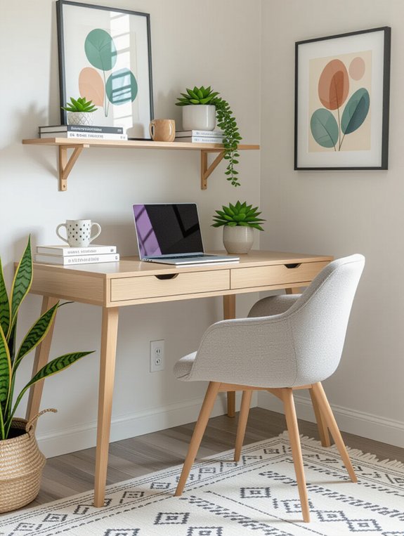 compact and organized workspace