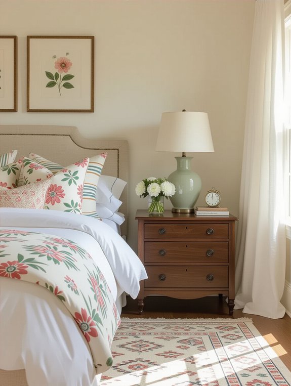 confidently mix bedroom patterns