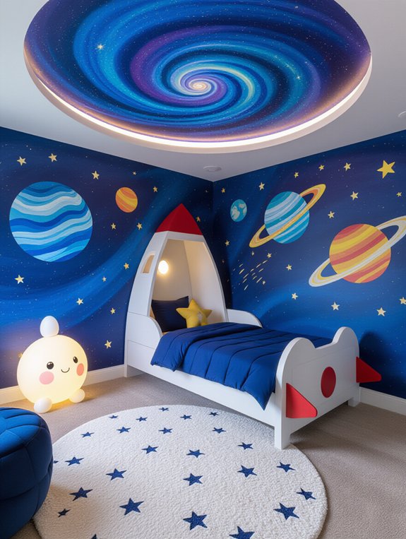 cosmic spaceship themed bedroom adventure