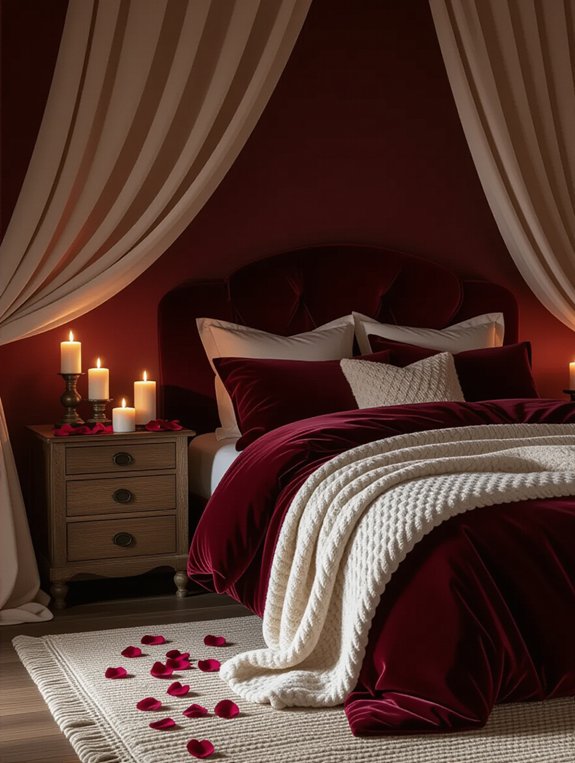 cozy ambient candle setup