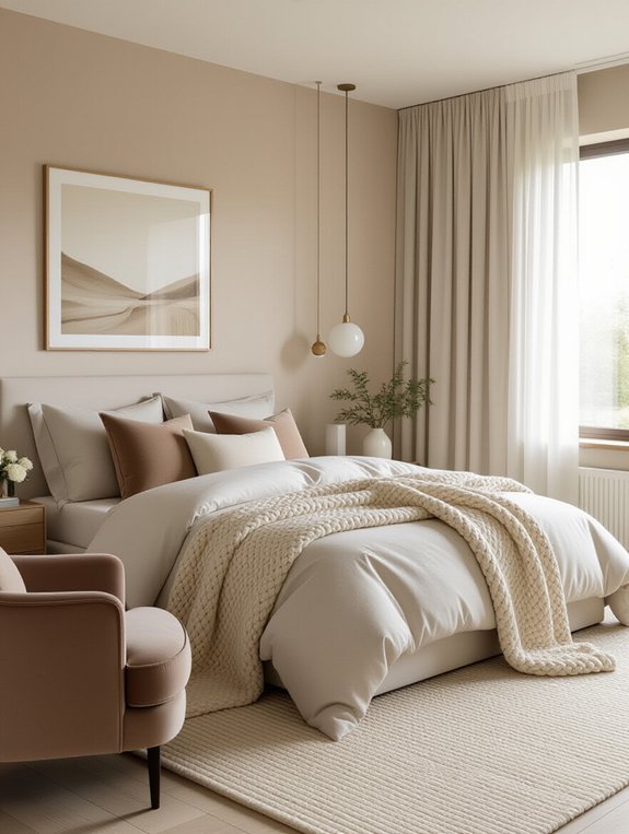 cozy bedroom soft furnishings