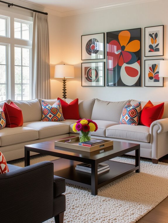 cozy conversation friendly living space