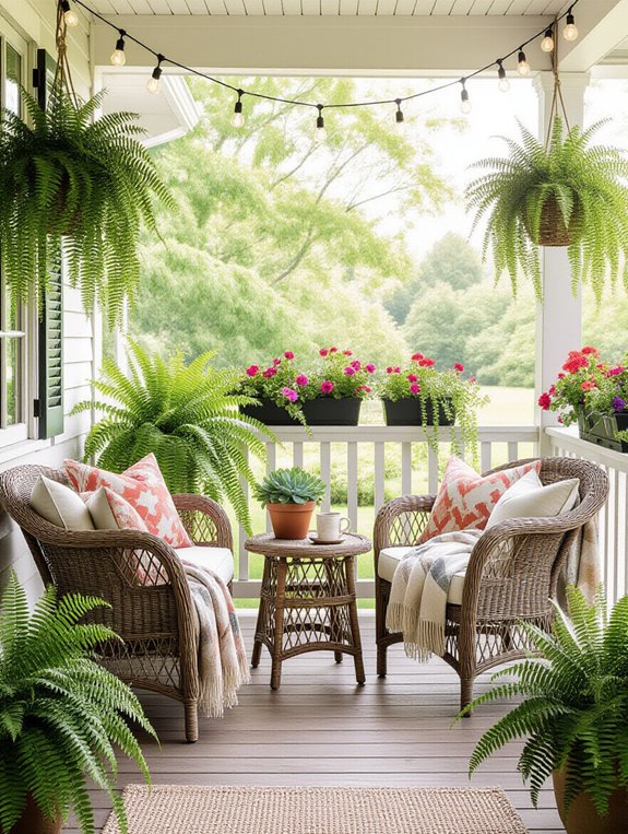 cozy inviting porch seating