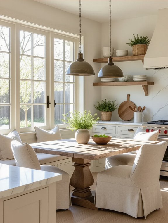 cozy kitchen nook setup