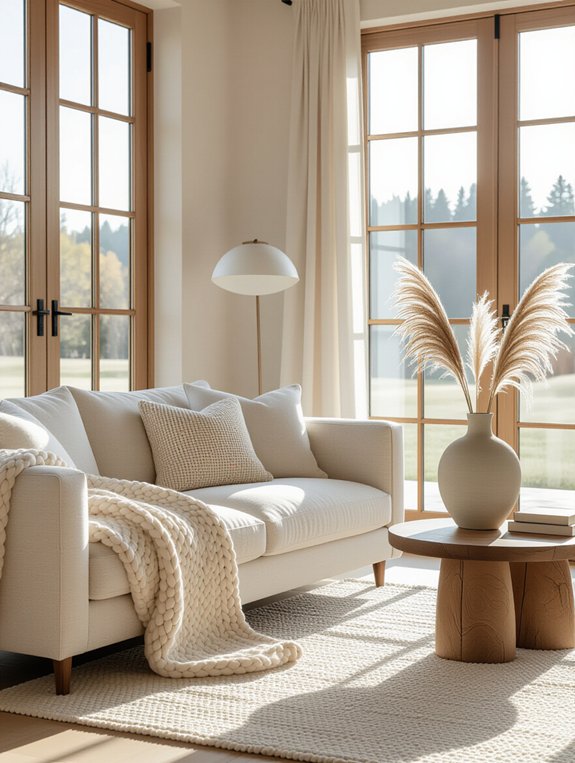 cozy minimalist texture layering