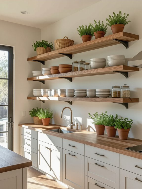 custom kitchen shelving options