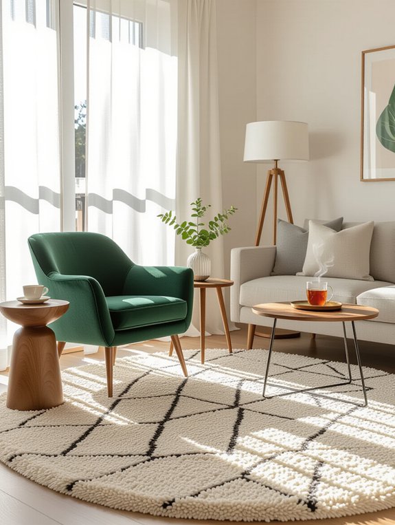 define spaces with rugs