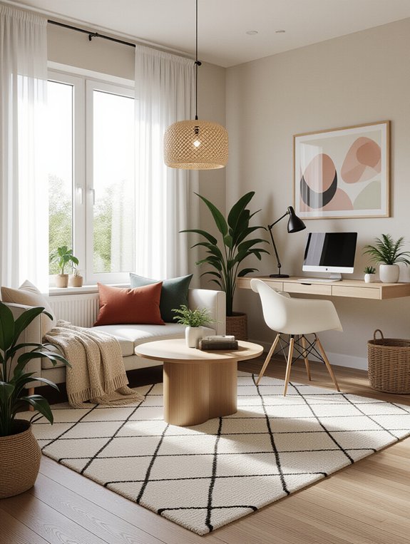 define spaces with rugs