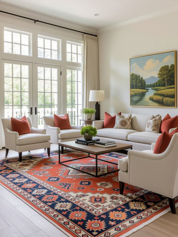 define spaces with rugs