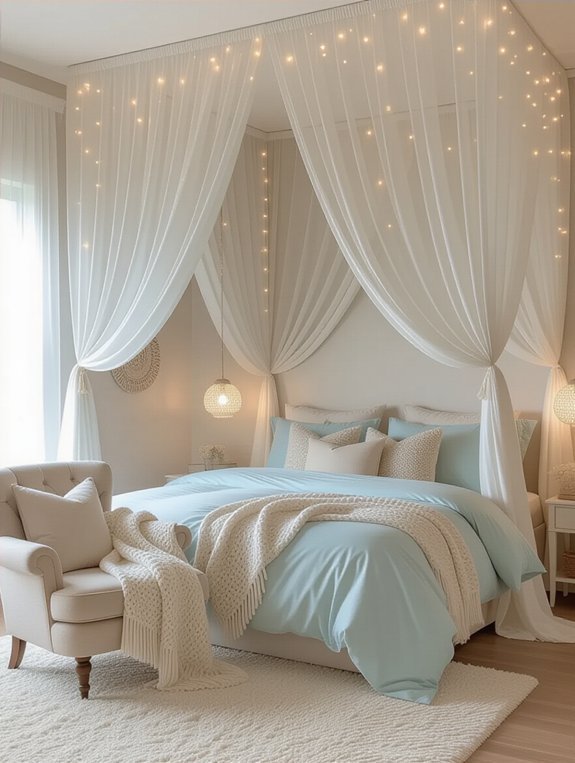 dreamy fabric canopy decor