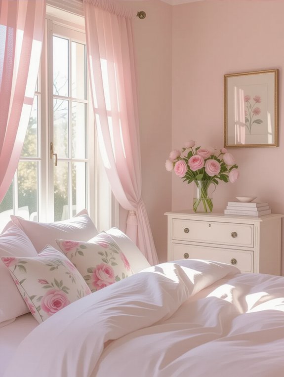 dreamy pink curtain elegance
