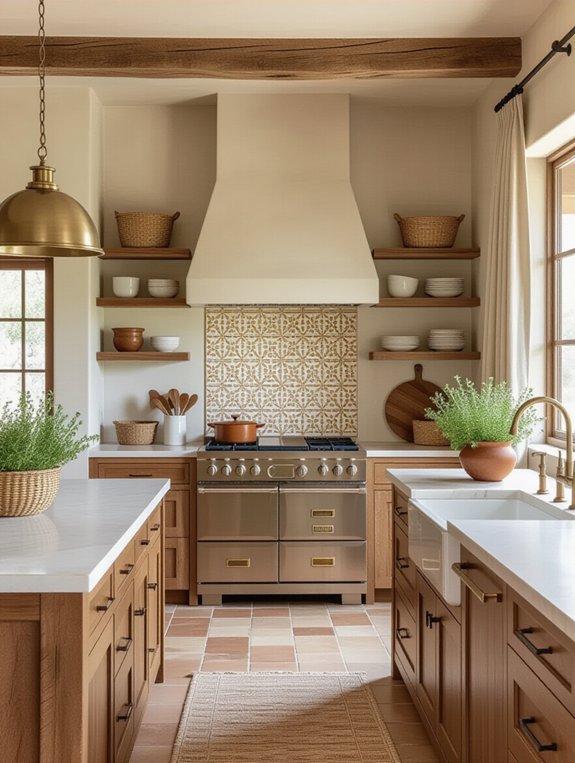 earthy warm kitchen elements