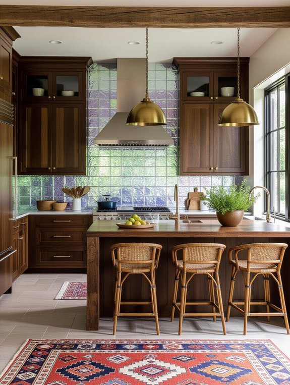 eclectic kitchen material combinations