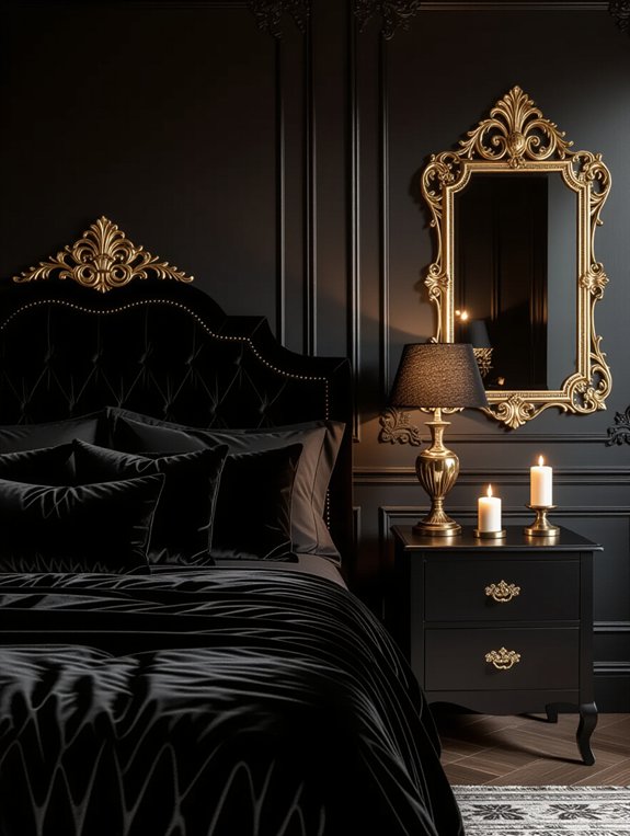 elegant black and gold