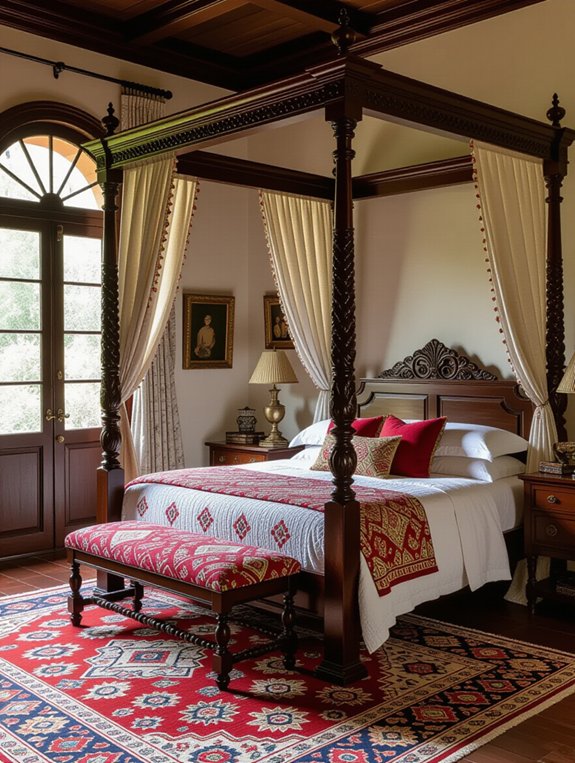 elegant colonial bedroom design