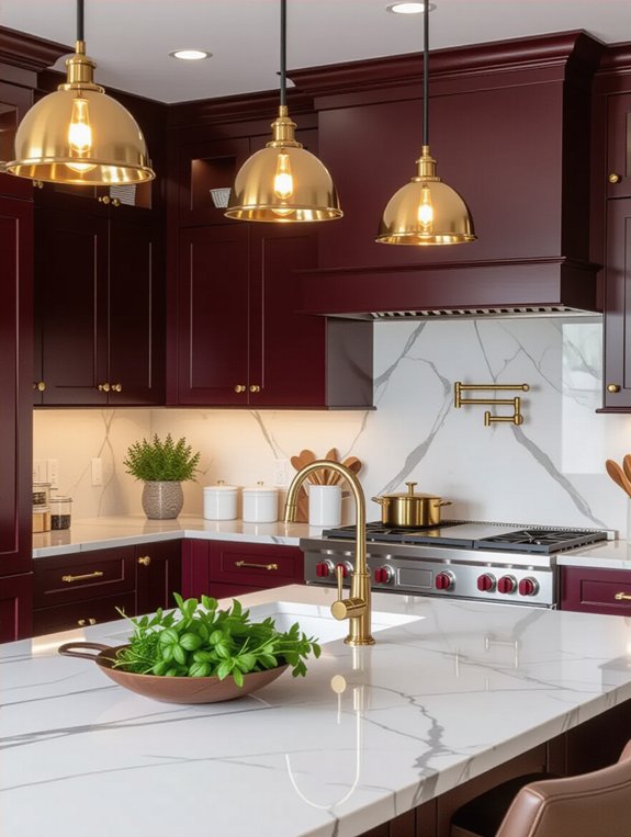 elegant warmth in kitchens
