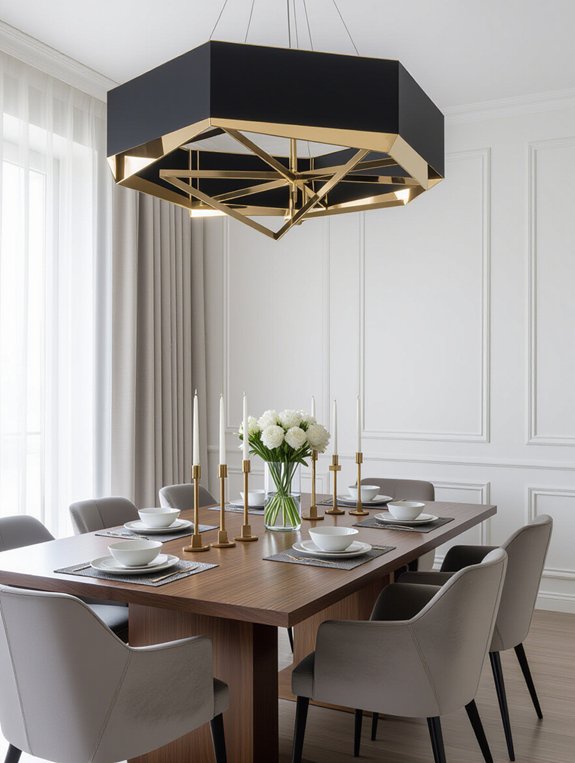 elevate dining with statement lighting