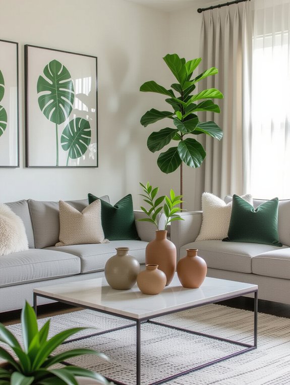 enhance decor with greenery