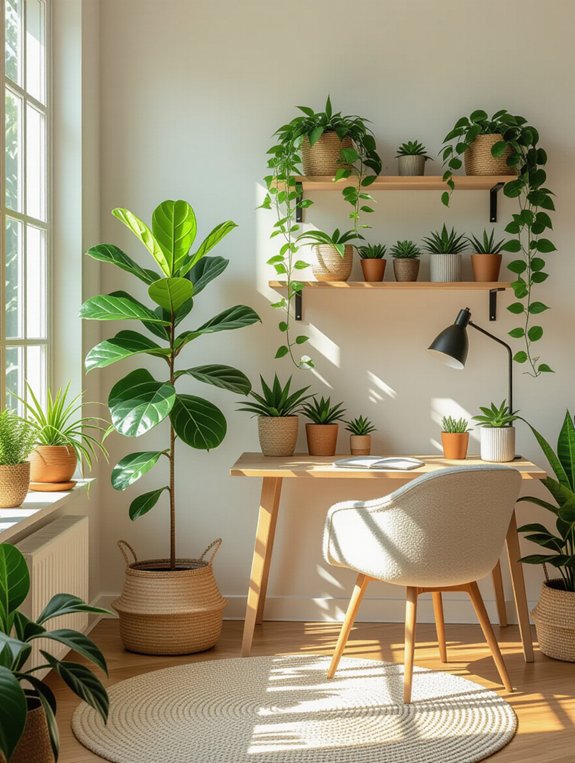 enhance space with greenery