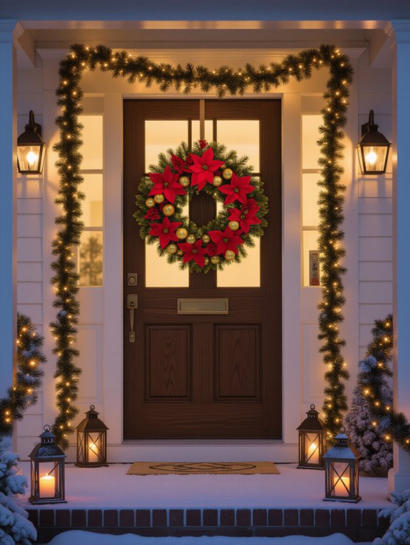 festive front door wreaths