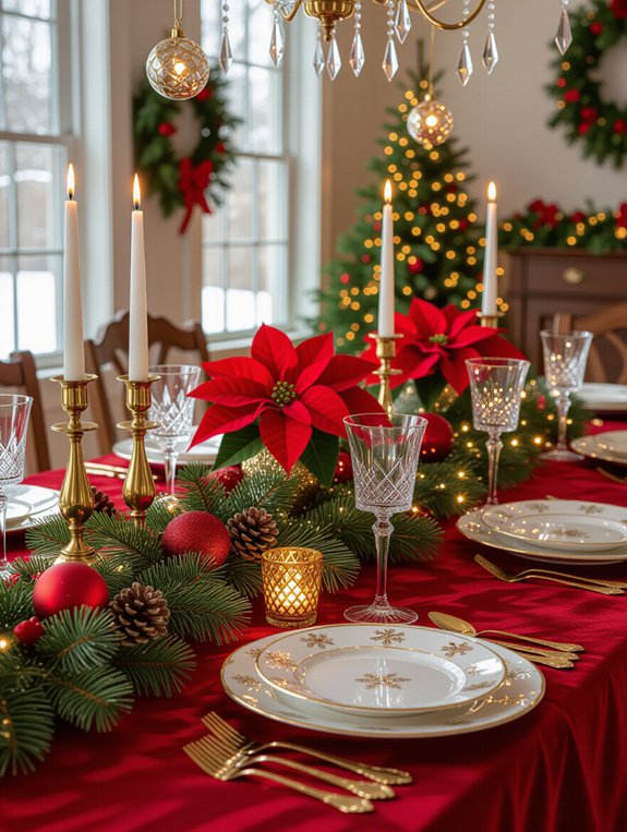 festive holiday table decor