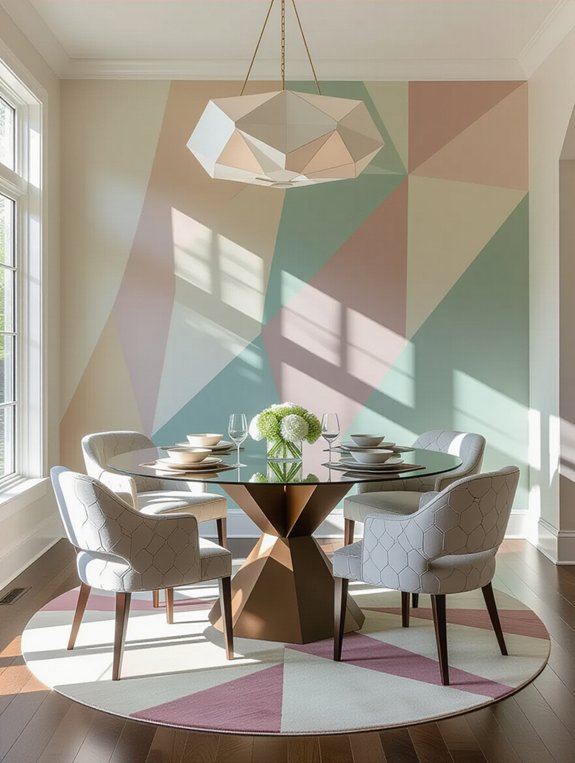 geometric patterns enhance dining