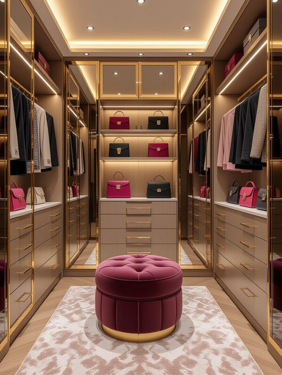 glamorous dressing room transformation