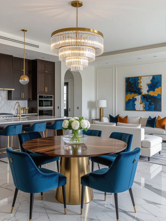 glamorous open kitchen design