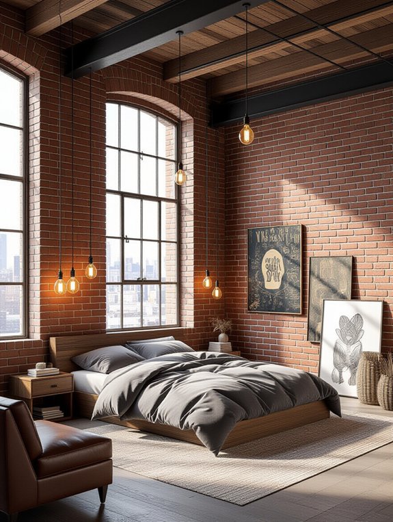 industrial chic bedroom design