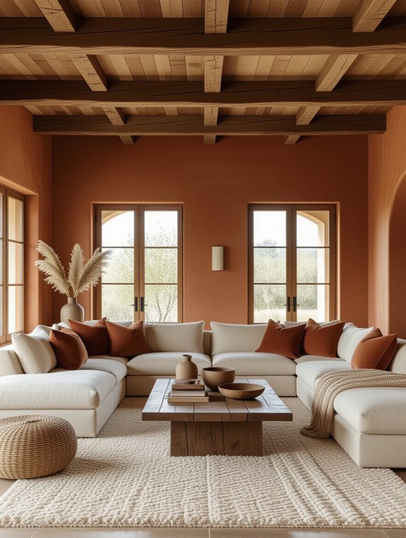 inviting warm earthy tones