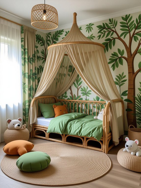 jungle themed children s bedroom design