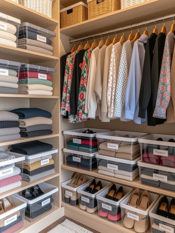 label your closet items