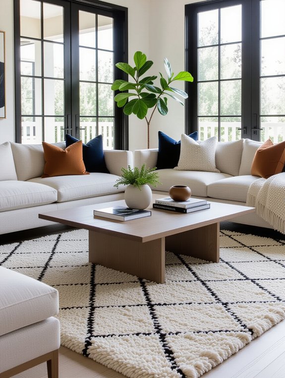 layered rugs for aesthetics