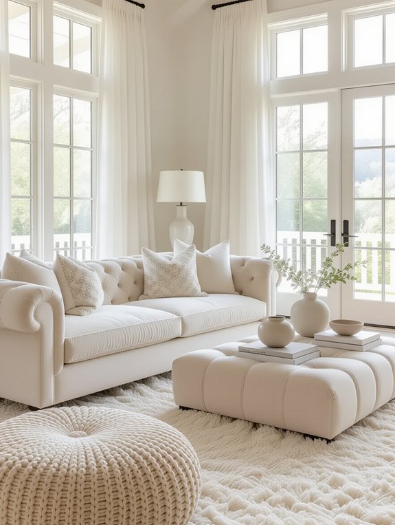 layered textures in living room