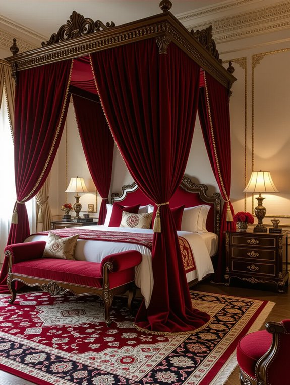 luxe silk velvet bedroom layers